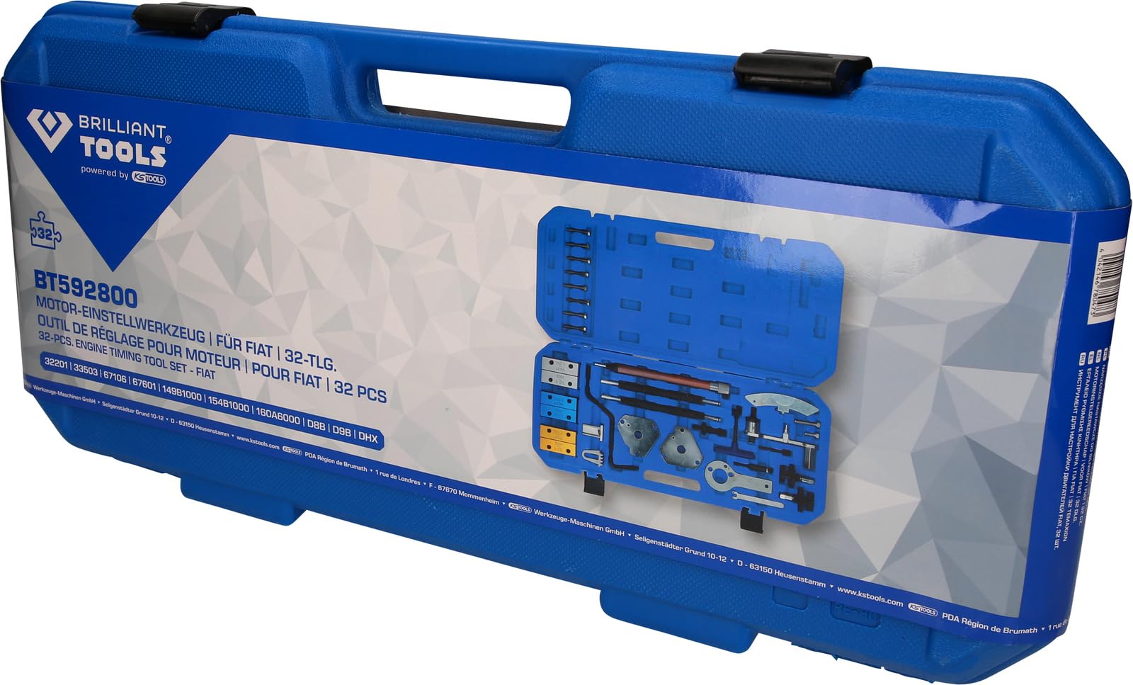 BRILLIANT TOOLS BT592800 Juego de herramientas de reglaje de motores para Fiat, Lancia [Powered by KS TOOLS]