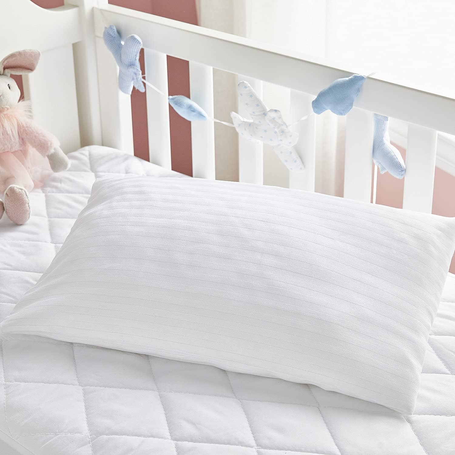 Pikolin Home - Ticking Pillowcase - 100% Cotton, white, 50 x 75 cm