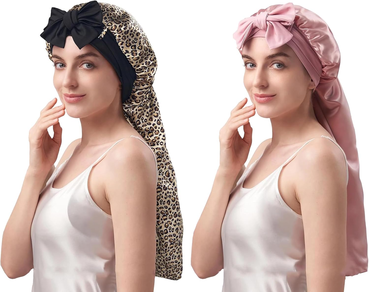 Bonnet Sleep Headwrap Elastic Hair Wrap for Curly Hair Soft Night Headwrap Sleeping Bonnets Fashionable Sleep Headwear
