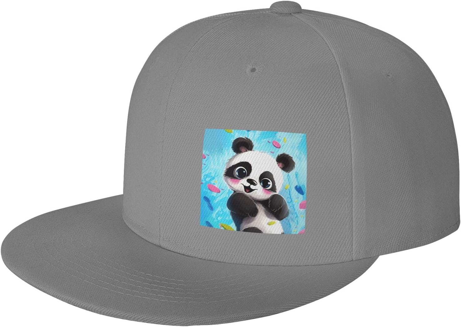 Unisex Baseball Caps,Flat Bill Brim Snapback Cap Cute Panda Trucker Dad Hats Fashion Hip Hop Street Skateboard Hat