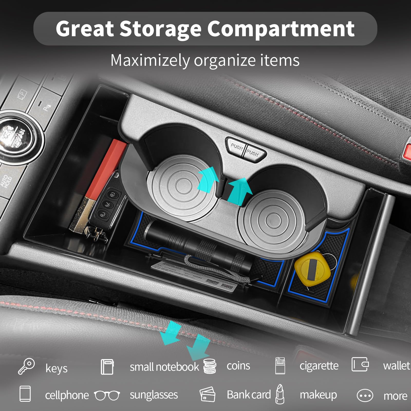 GAFAT Copertura Bracciolo Centrale Per Hyundai Kona SX2 2024-2025 - Pelle PU, Rosso, Accessorio Auto - Foto 10