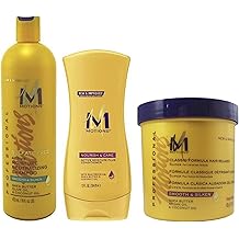 Motions Hair Care Set, Neutralizing Shampoo 16oz, Moisture Plus Conditioner 13oz & Super Hair Relaxer 15oz, Coarse Hair, Honey Scent, Keratin, Moisturizing
