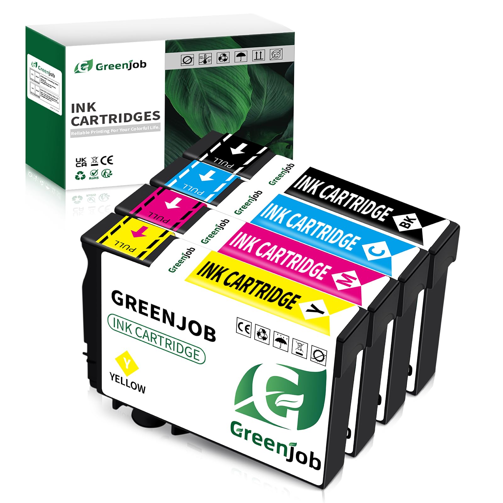 Greenjob Kompatibel 603XL Druckerpatronen Kompatibel mit Epson 603 Tintenpatronen für Expression Home XP-2100 XP-2105 XP-3100 XP-3105 XP-4100 XP-4155 Workforce WF-2810 WF-2830 (4er-Pack)