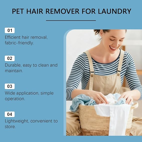 Pet Hair Remover for Laundry,4Pcs Pet Hair Remover & Reusable Laundry Balls,Dog Hair & Cat Hair Remover for Washing Machine,Pet Hair Catcher and Dissolver for Clothes,Washing Machine Hair Catcher