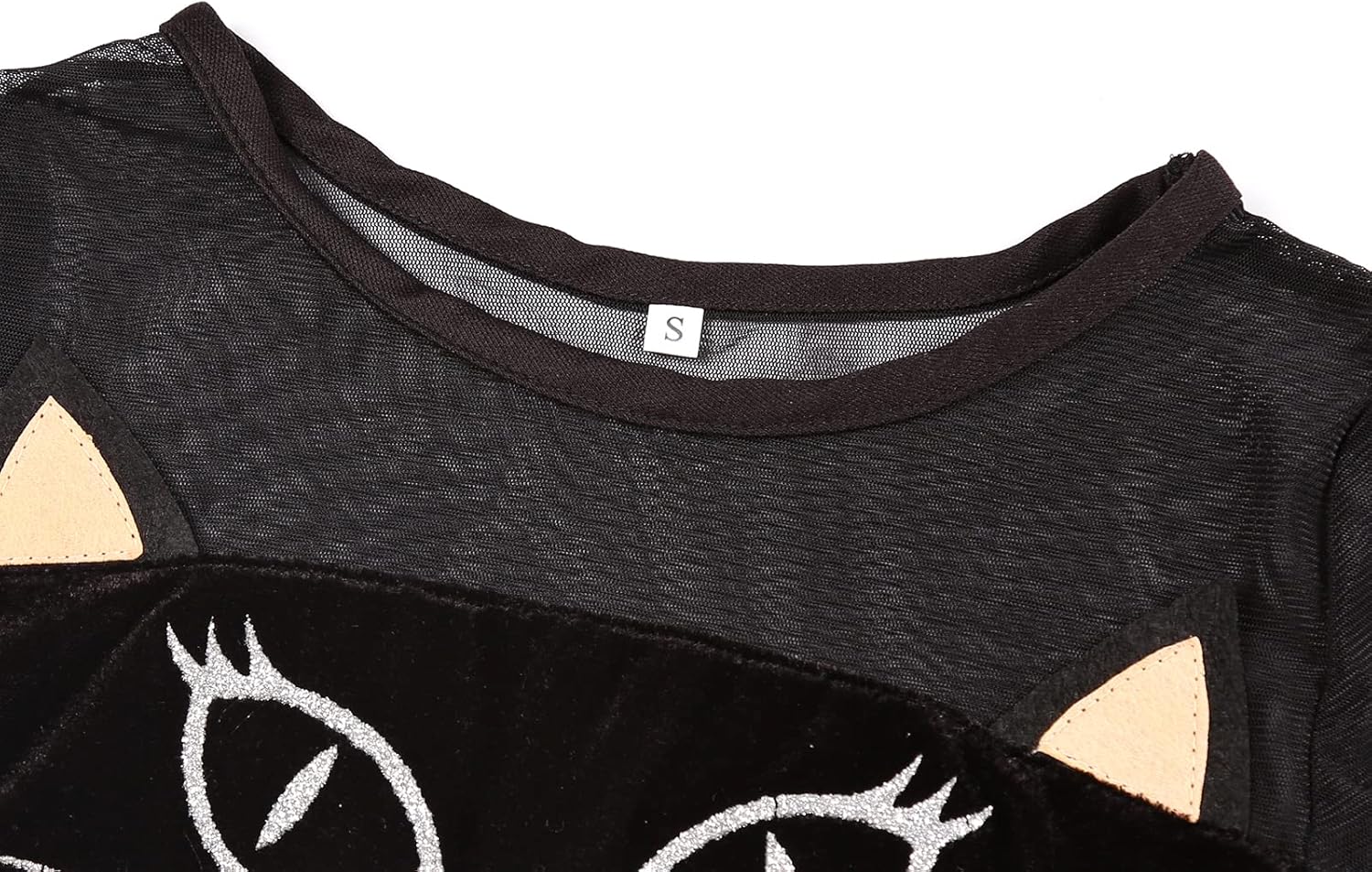 Vista 3 de Sersllta Disfraz de gato para niñas, fiesta de disfraces de Halloween