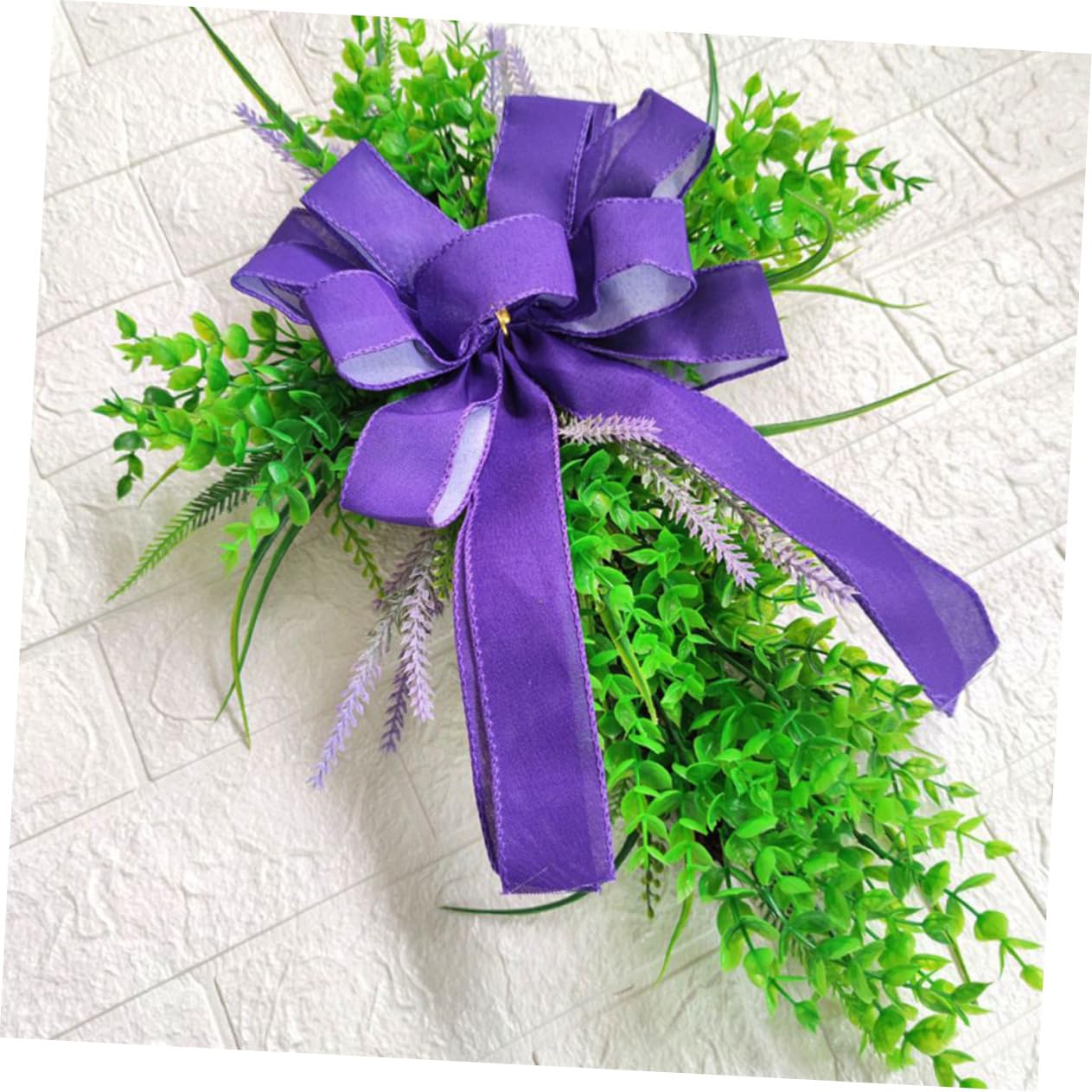 Cabilock Ghirlanda di Pasqua Forma di Croce Ghirlanda per Porta d Ingresso Esterna Decorazioni di Eucalipto e Lavanda per Porte Interne Esterne