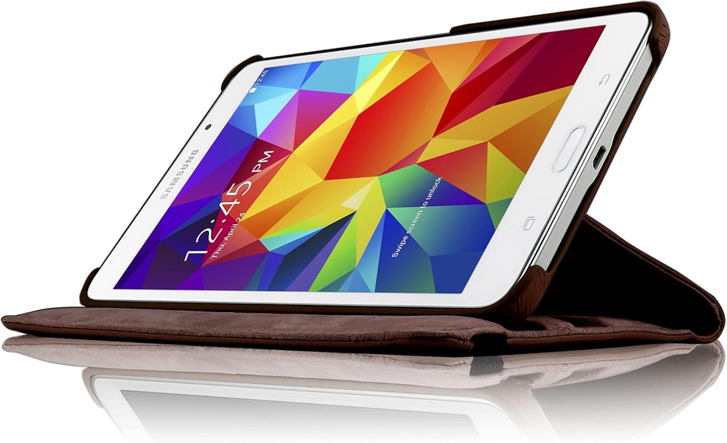 Infiland Samsung Galaxy Tab 4 7.0 Case, PU Leather 360° Rotating Stand Case Cover for Samsung Galaxy Tab 4 7-Inch/Galaxy Tab 4 Nook 7.0 (Galaxy Tab 4 7.0, Brown)