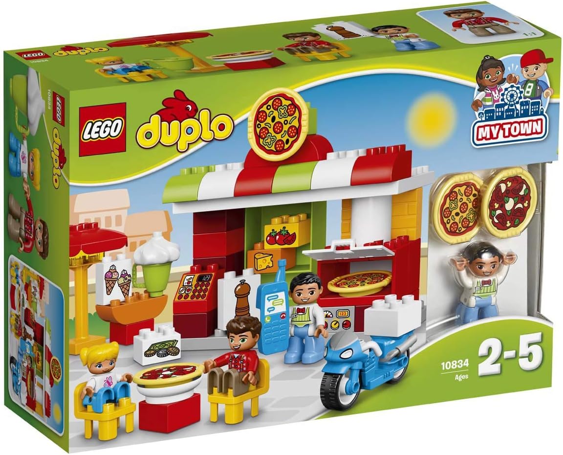 LEGO DUPLO My Town Pizzeria 10834, Preschool, Pre-Kindergarten Large Building Block Toys for Toddlers (57 Pieces)