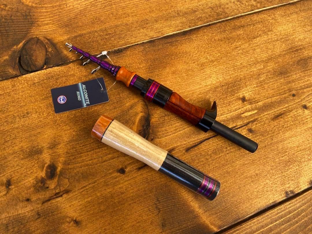 トラウトロッド　テレスコロッド　ウッドグリップ　コンパクトロッド トラウトロッド テレスコロッド ウッドグリップ コンパクトロッド 元