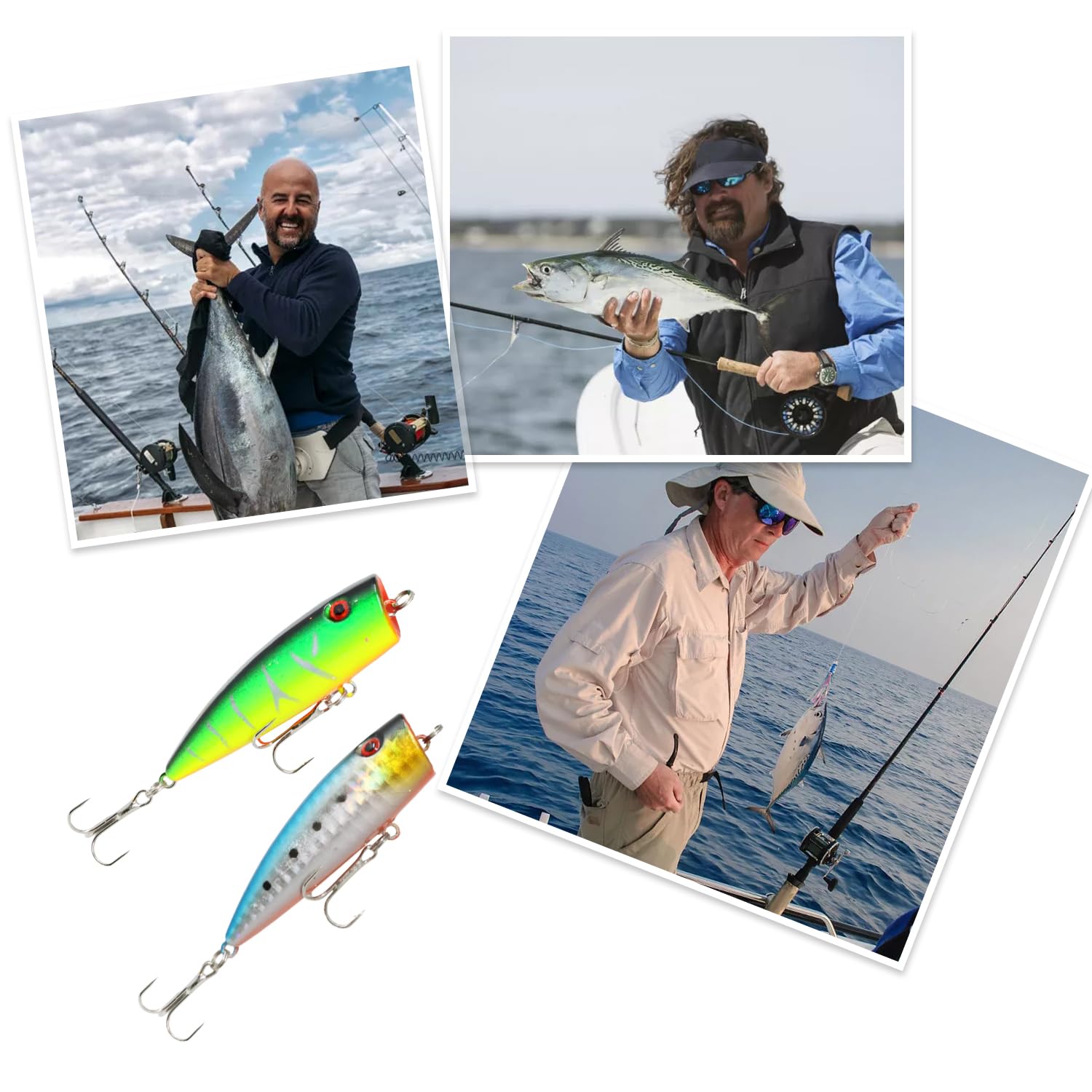 Leurre De Pêche Popper Topwater Flottant - 12,5 Cm / 42 G - 6 Couleurs - Eau Salée - Neuf