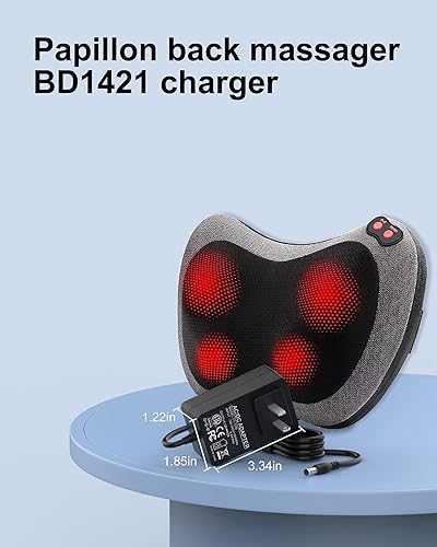 Miniatura 5 de Cargador masajeador Nekteck de 12 V, compatible con Nekteck LMS-801PapillonInvoSpaMo CuishleViktor Jurgen y otros hombros, 5.9 pies para cable de