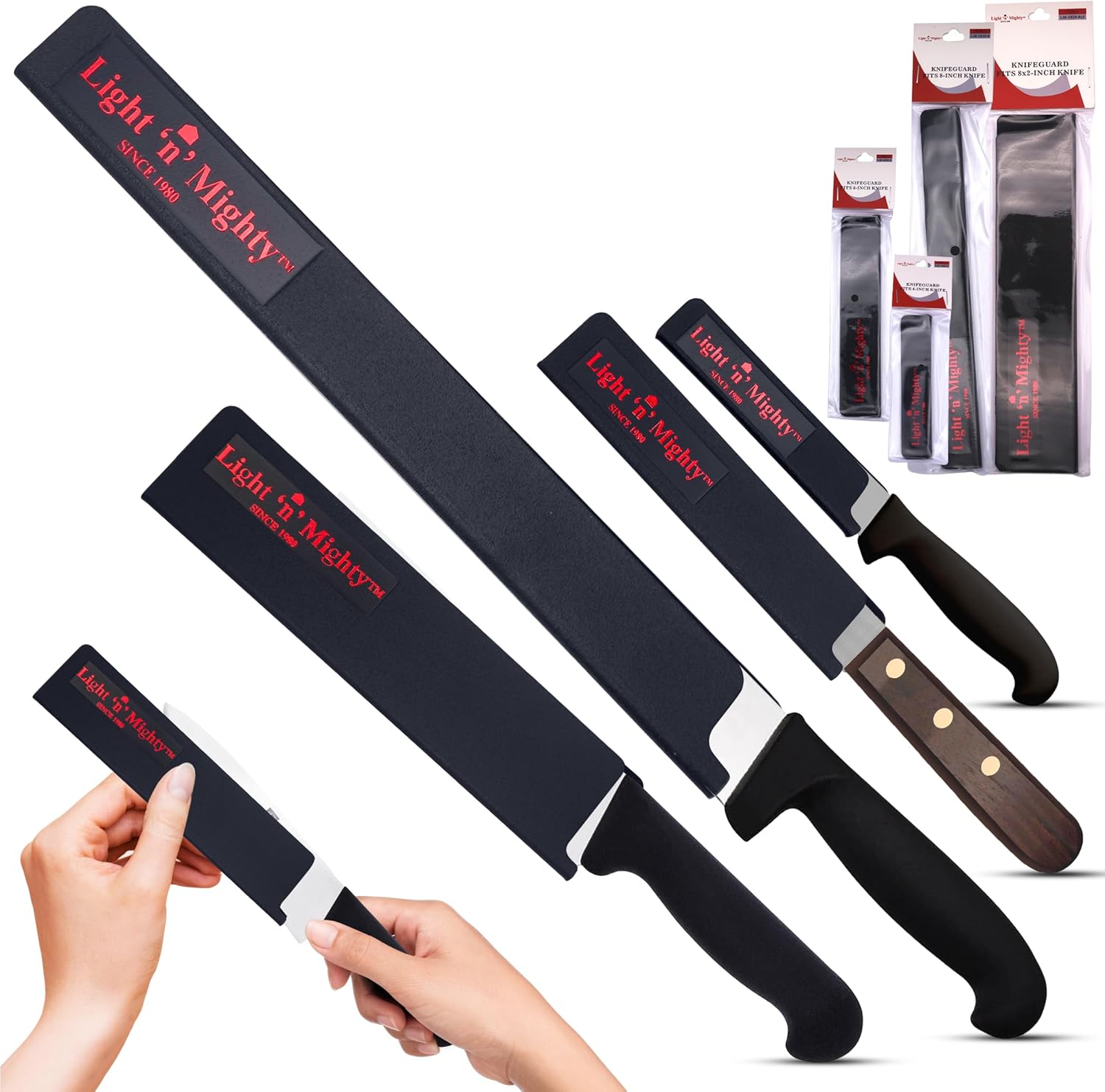KnifeGuard Fits Carving and Utility Knife Blades up to 6-Inches, Keeps Edge Sharp Longer, Ensures Kitchen Safety