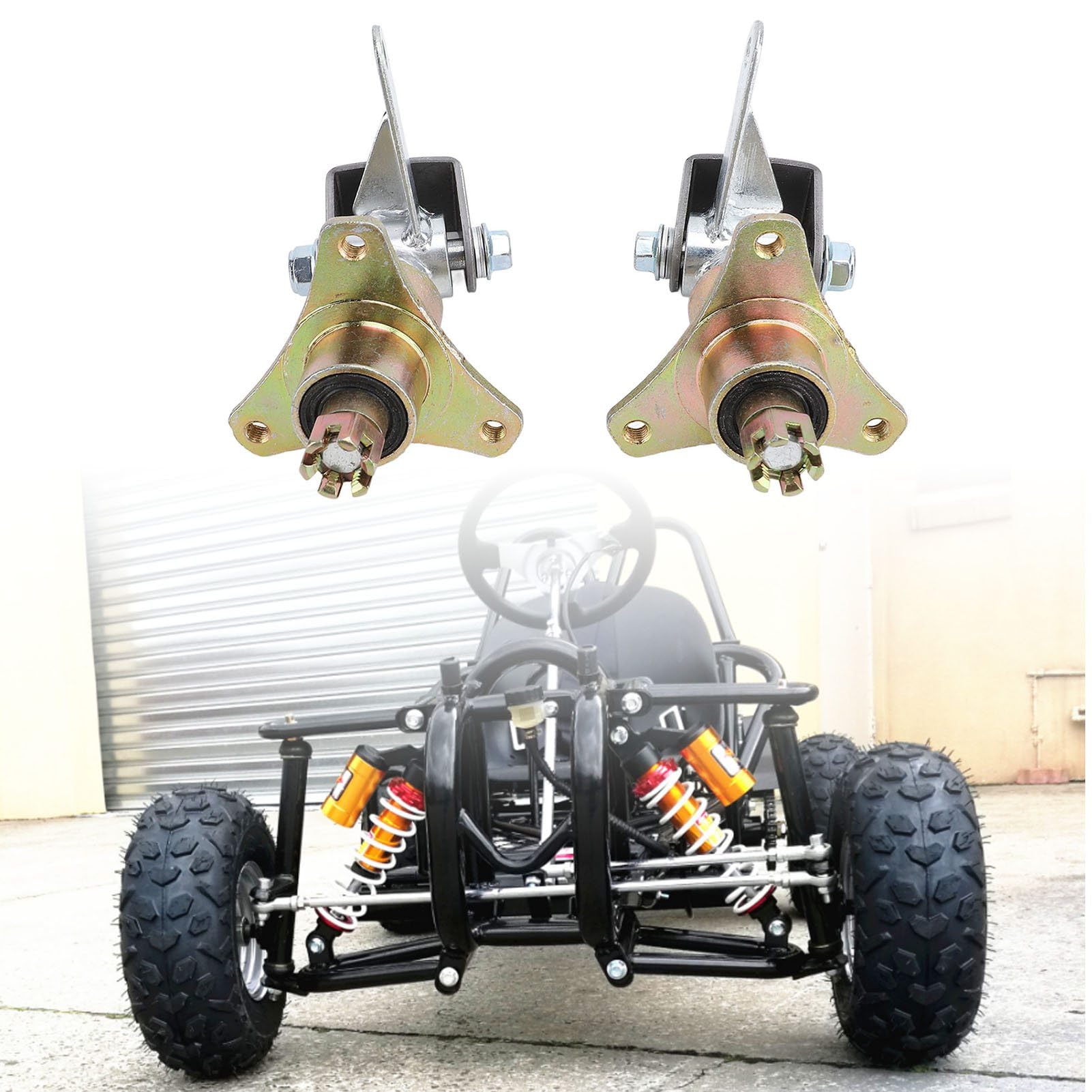 Aramox Lenkknöchelspindel 6 Zoll Radlager Spindel Vorderrad nach Rechts Rechts für ATV Quad GO Kart mit 78 Mm Hub -Hub -Lochabstand