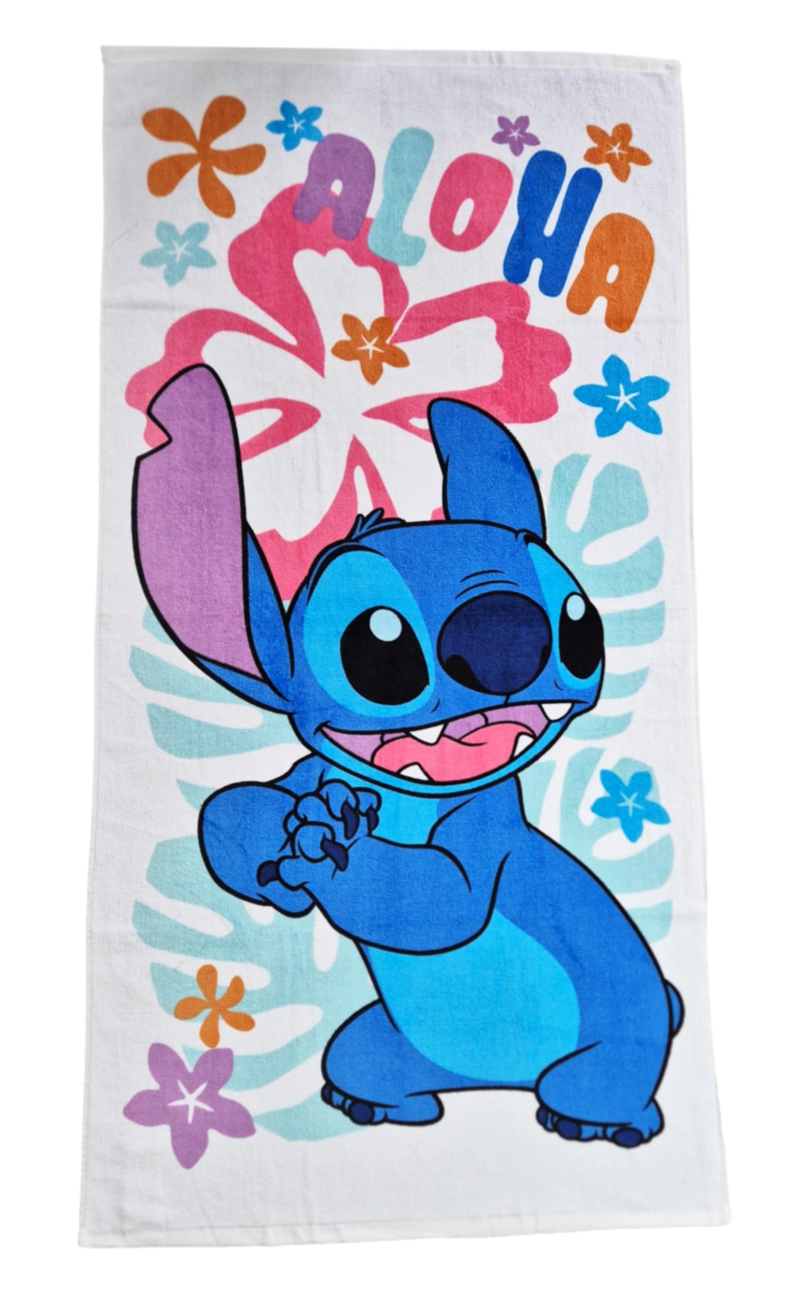 Jerry Fabrics Children's Hand Towel Bath Towel Beach Towel Shower Towel for Girls and Boys 100% Cotton 70 x 140 cm Stitch