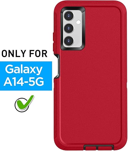 Miniatura 9 de AICase Funda para Galaxy A14 5G, resistente protección contra caídas, cuerpo completo, a prueba de golpes, a prueba de polvo, militar, resistente,