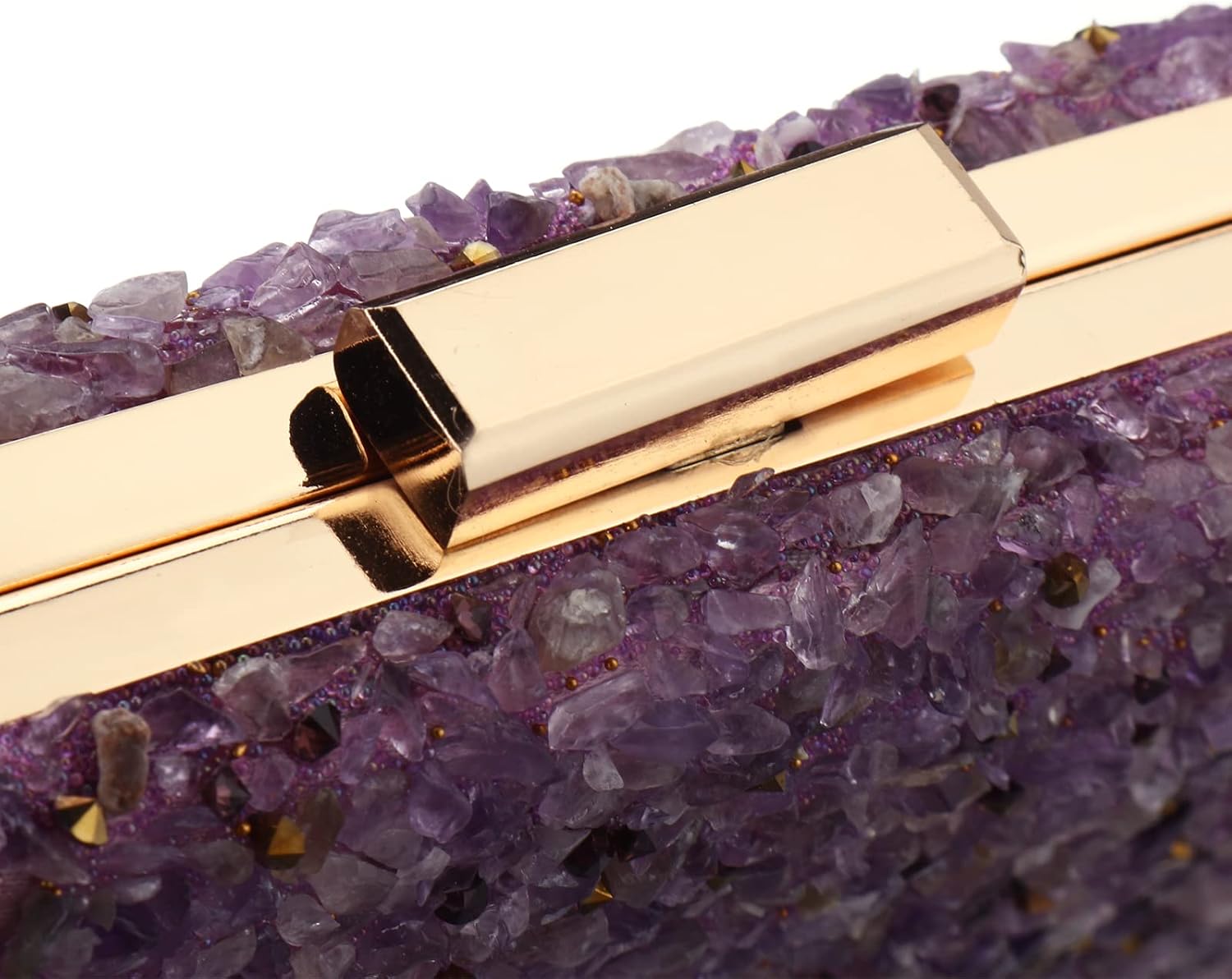 EROUGE Purple Clutch Purses for Women Elegant Lavender Evening Purse for Wedding Party - Image 8