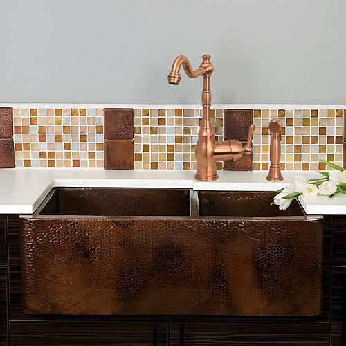 Miniatura 3 de Akicon Grifo de cocina generalizado de una manija con rociador lateral - 5 años de garantía Akicon  (cobre)