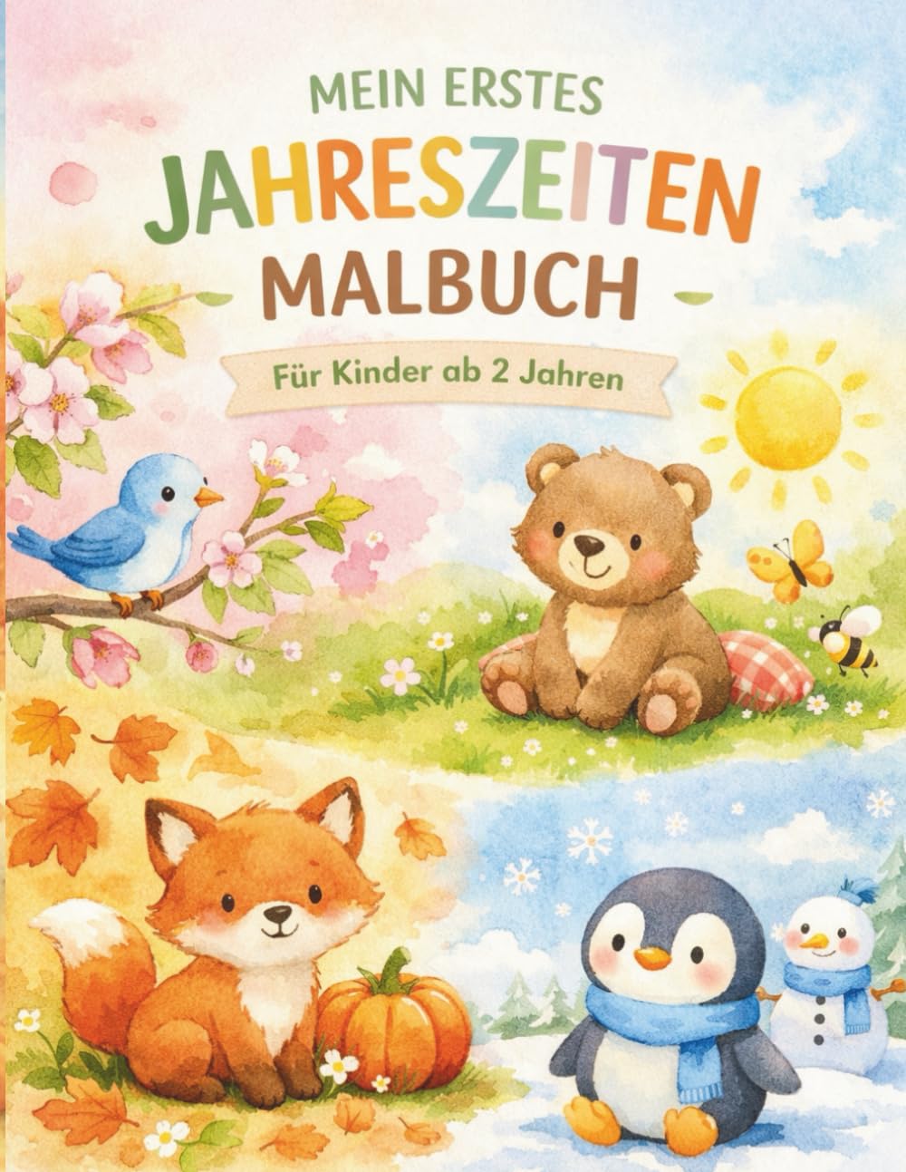 Mein erstes Jahrezeiten-Malbuch: Für Kinder ab 2 Jahren