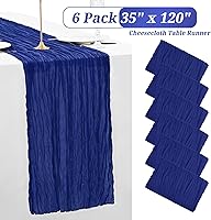 Vista 172 de Showgeous 10 Pack Baby Pink Cheesecloth Table Runner 10FT Long Semi-Sheer Gauze Table Runner Boho or Rustic Wedding Decor for Wedding Decor Arch