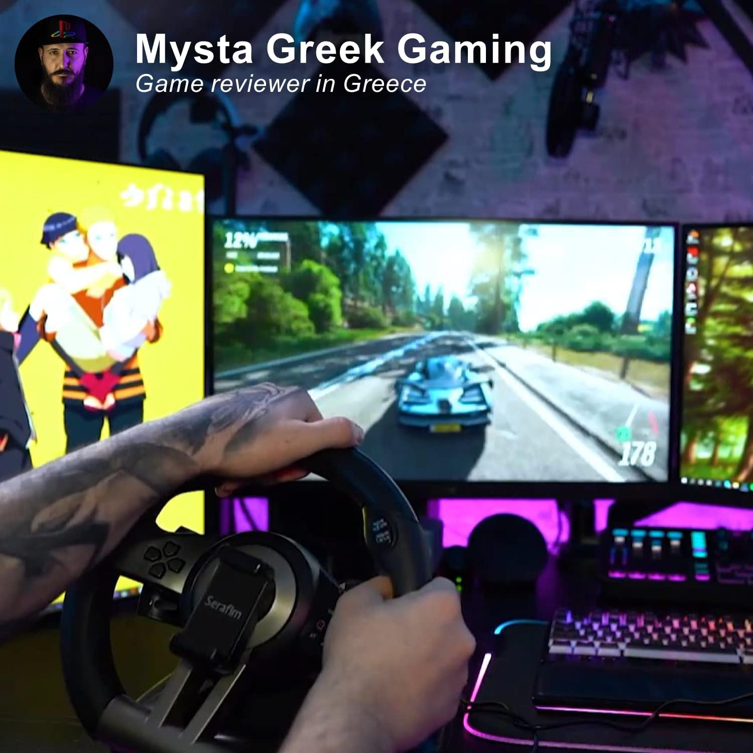 Serafim Gaming Wheel fully supports : XBOX ONE, XBOX Series X&S, PS4, PS3, Switch, PC, iOS, Android -PS4 Steering Wheel, PC Gaming Wheel
