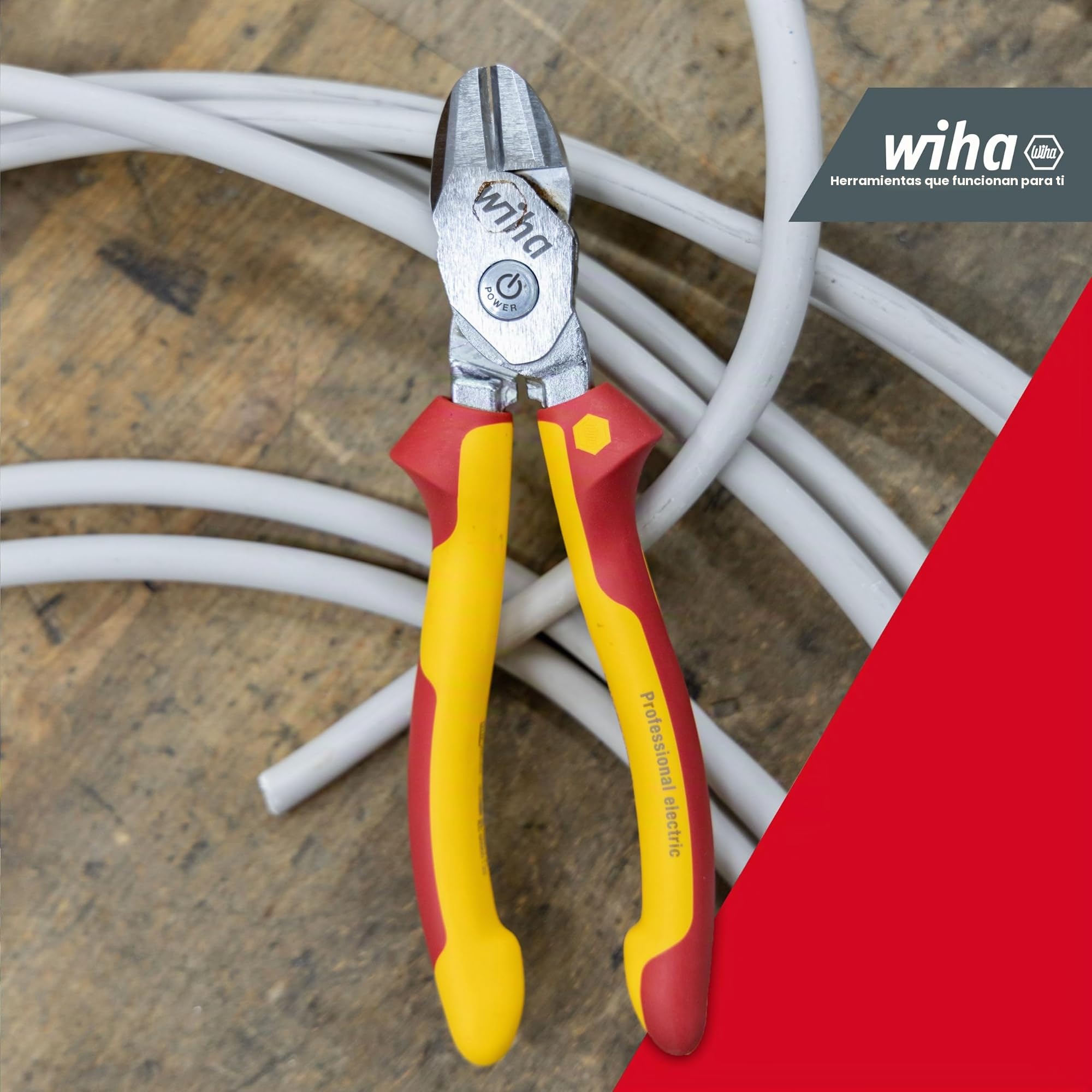 Wiha Alicates de corte diagonal de alto rendimiento BiCut® Professional con DynamicJoint® conmutables 200 mm, 8" (38984)