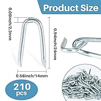 Vista 2 de Sukh 210 grapas de valla en U resistentes para cercas de alambre, grapas en U, clavos de valla en forma de U, grapas para postes de valla de madera