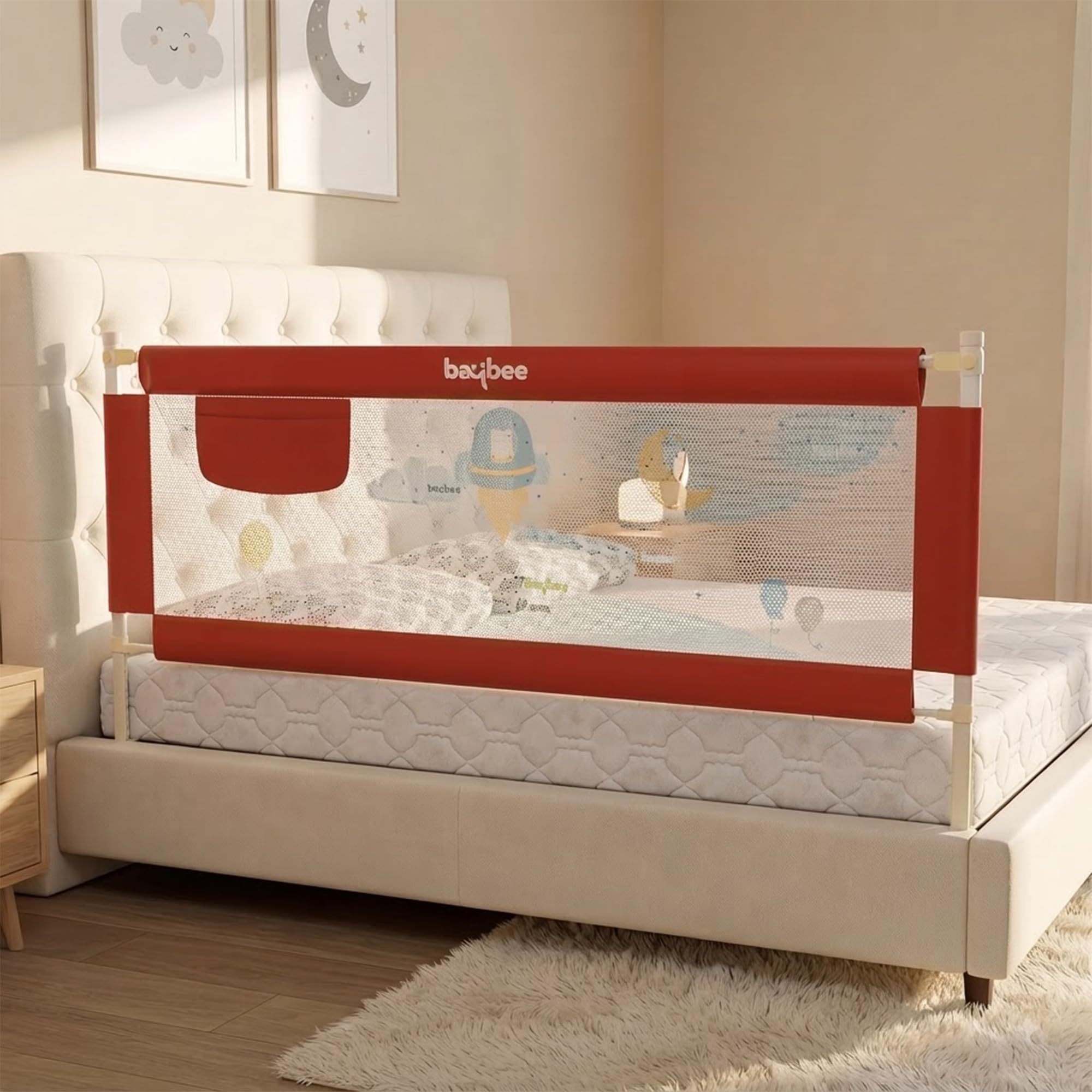 Baby Bed Rail Guard - Prevent Falls & Keep Baby Safe -14