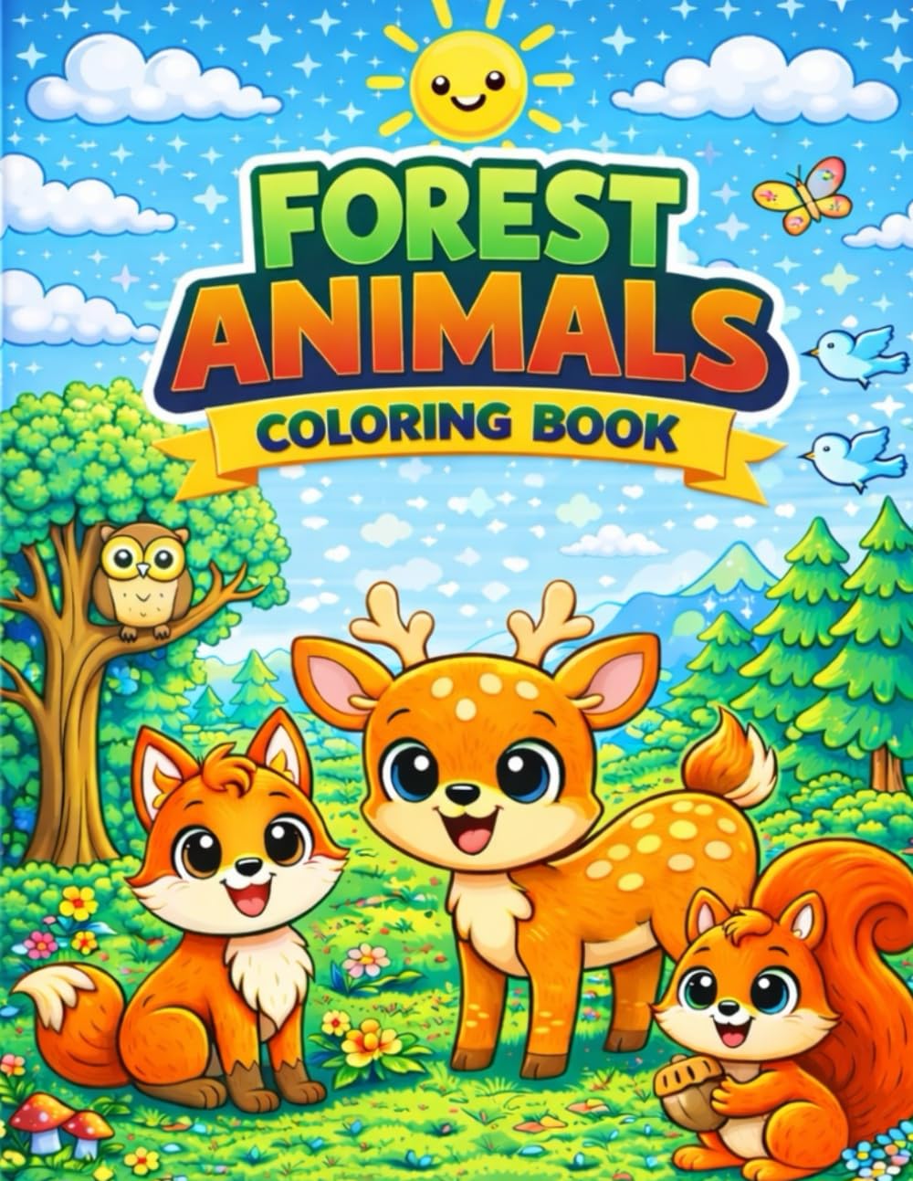 Forest Animals Coloring Book