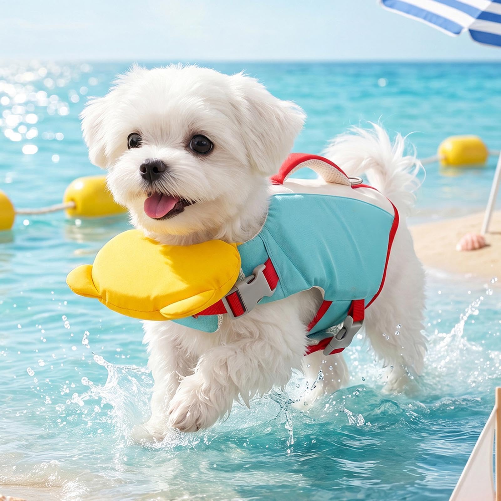 Gilet de sauvetage pour chien, haute flottabilité, respirant, pour chiot | Gilet de sauvetage pour parents, entraîneurs, bateaux, voile, pêche, kayak, canoë