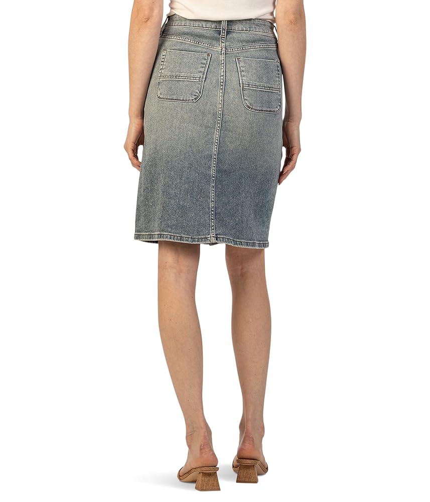 KUT from the Kloth Rose Skirt Button Front Portchop Pocket