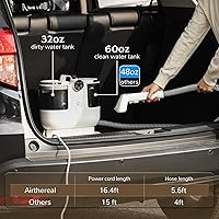 Vista 3 de Airthereal - Limpiador portátil de manchas para tapicería, máquina de limpieza de alfombras con calentamiento instantáneo, máquina de champú