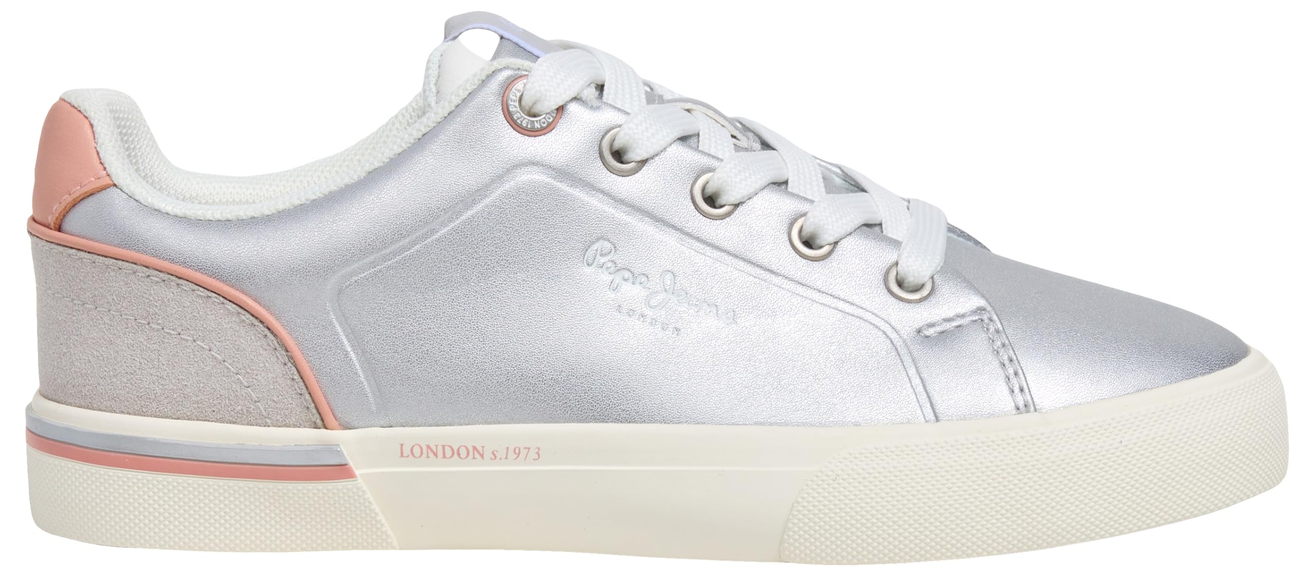 Pepe Jeans Kenton Galactic G Sneak, Grey (Silver), 13.5 UK