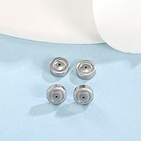 Vista 3 de Reemplazos de Parte Trasera de Pendientes, 4 Piezas de Parte Trasera de Pendientes para Tachuelas, Pendientes de Diamante, Parte Trasera