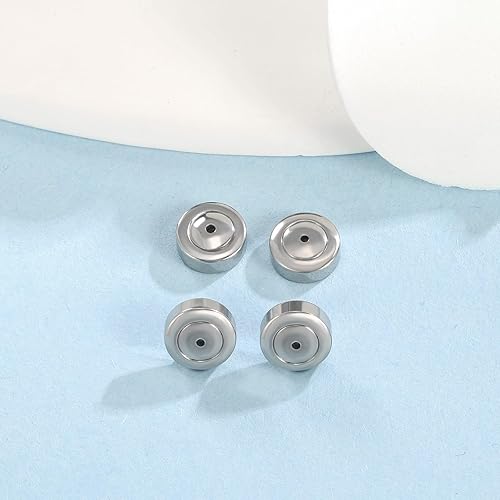 Miniatura 3 de Reemplazos de Parte Trasera de Pendientes, 4 Piezas de Parte Trasera de Pendientes para Tachuelas, Pendientes de Diamante, Parte Trasera de