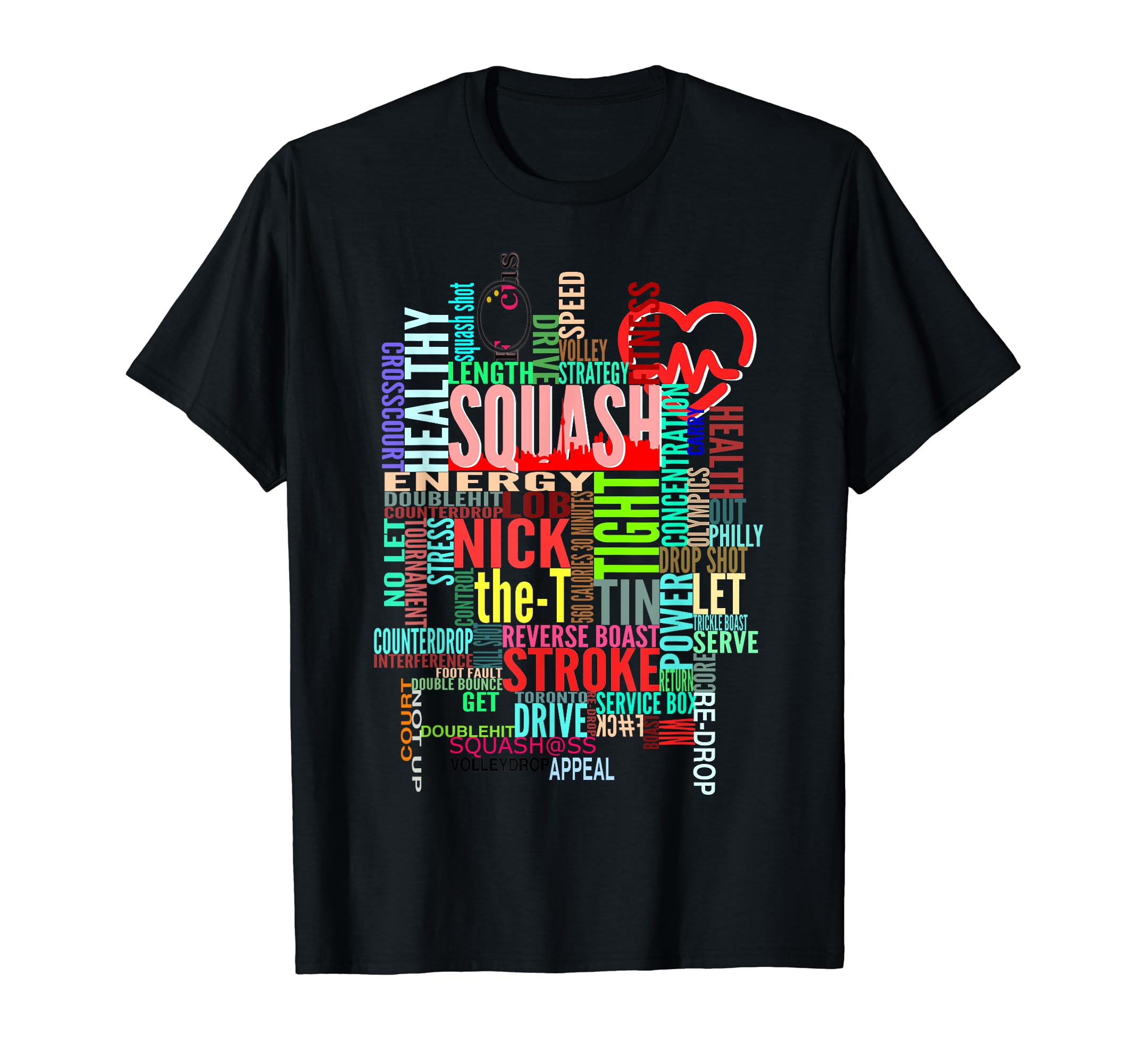 GuitarIsMyYogaSquash Words Glossary, Squash Player Tournament Words T-Shirt