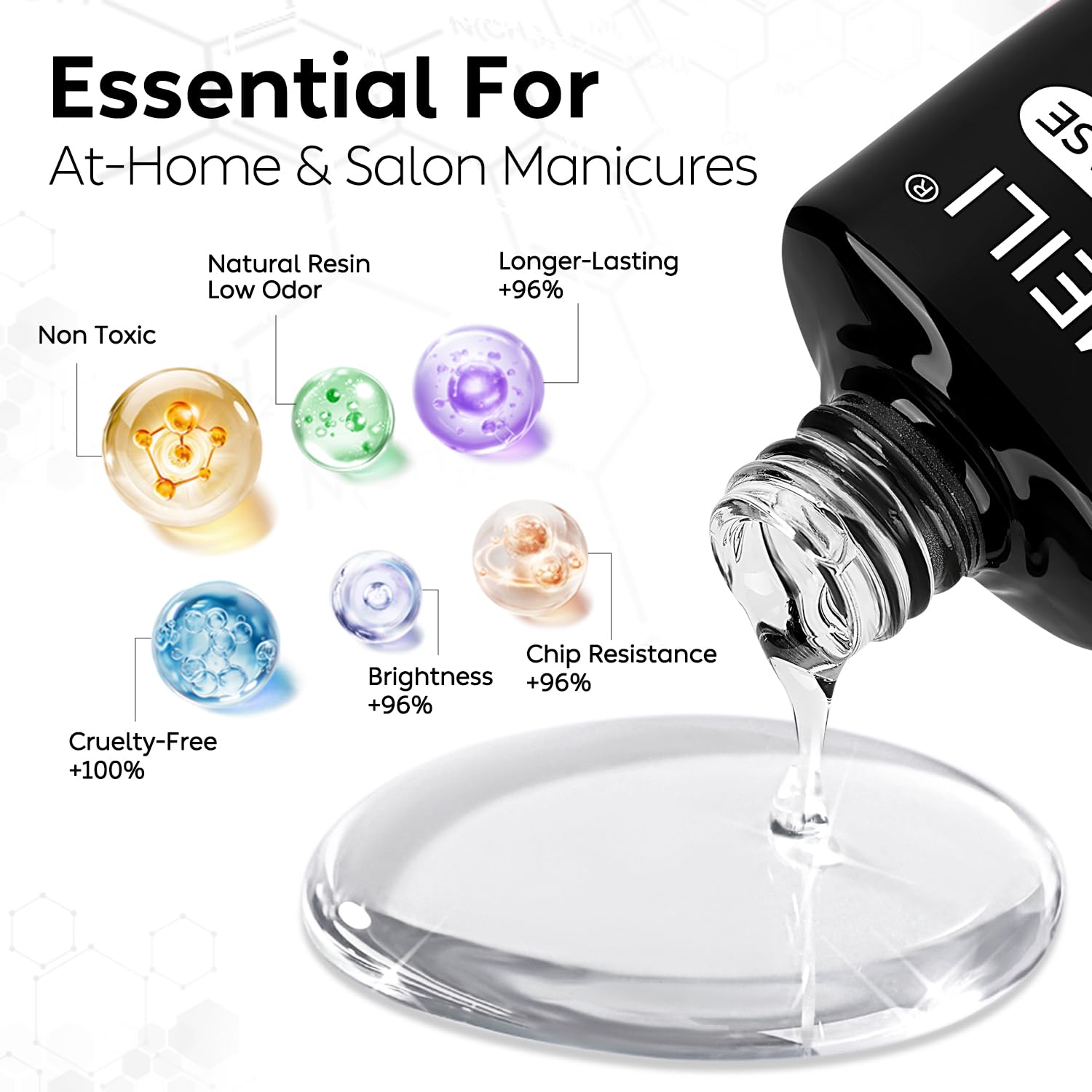 AIMEILI Peel Off Base Coat Gel Remove Półtrwały lakier do paznokci półtrwały lakier do paznokci Soak Off UV LED przezroczysty żel UV 10 ml