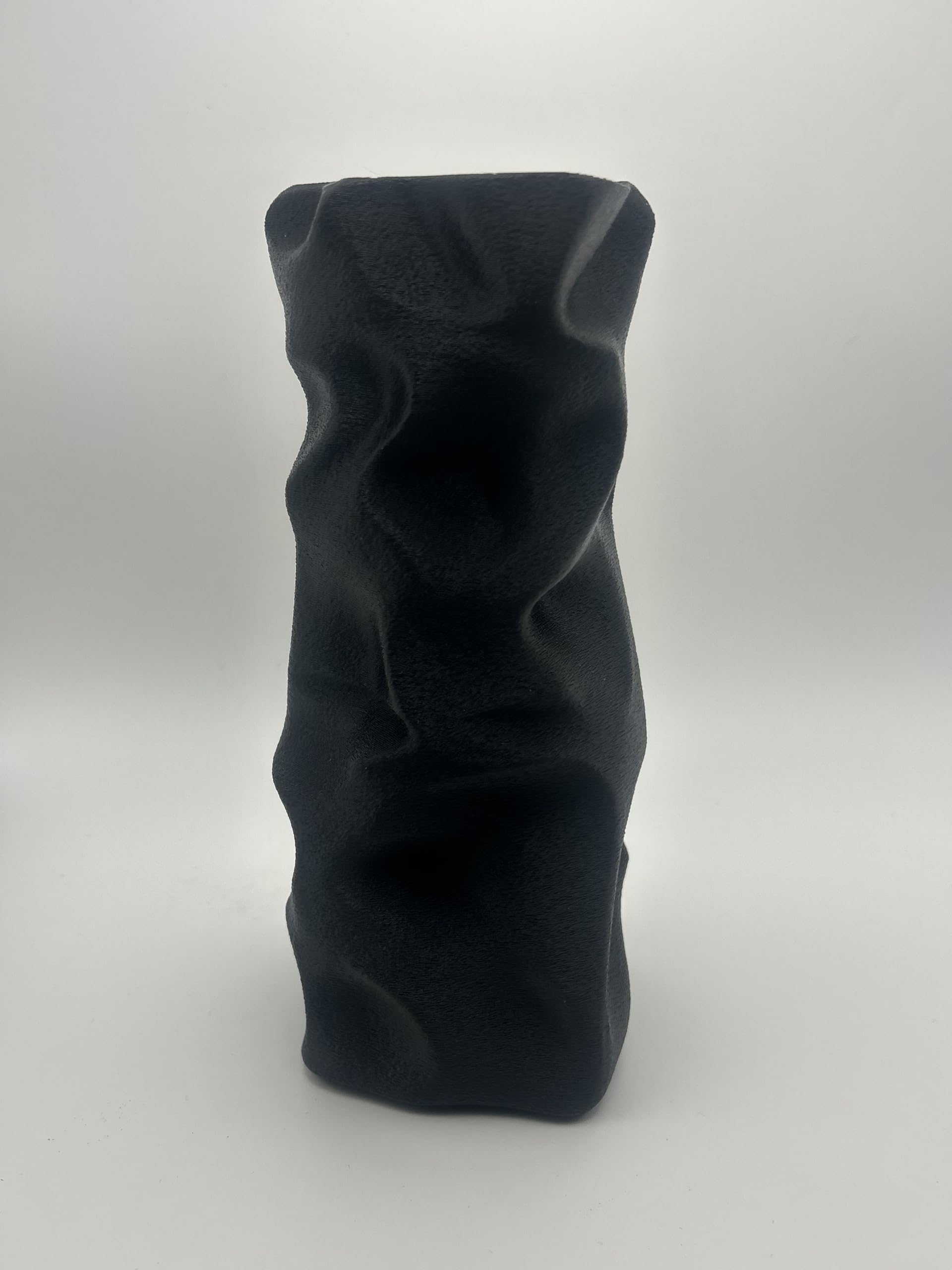 NEXHOME Vaso Decorativo Moderno Made in Italy di Design Artistico Ultra Resistente Antirottura, Scultura Contemporaneo per Arredo Casa, da Interno ed esterno per Tavolo Mensola e Soggiorno(Nero)