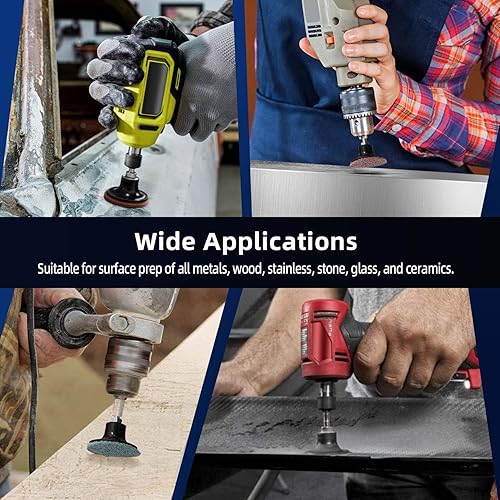 Miniatura 6 de Tanzfrosch Juego de 108 discos de lijado de 2 pulgadas, disco de cambio rápido con soporte de 14 de pulgada, disco de acondicionamiento de