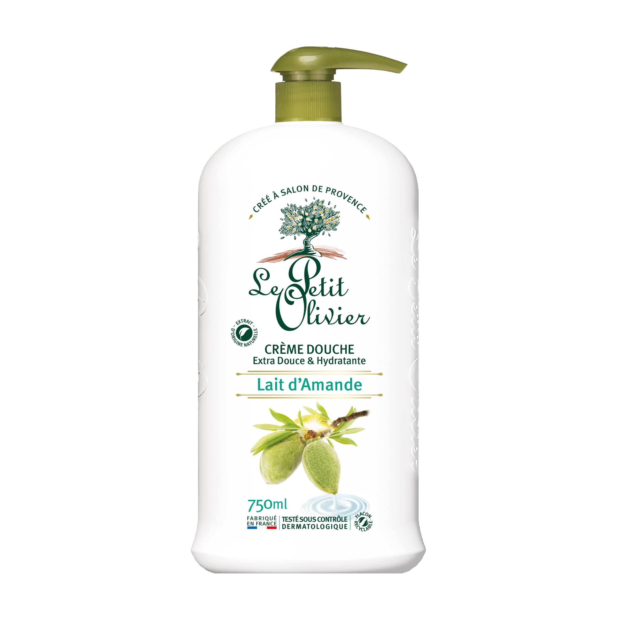 Le Petit Olivier Shower Cream Extra Soft, Almond Milk, 750 ml