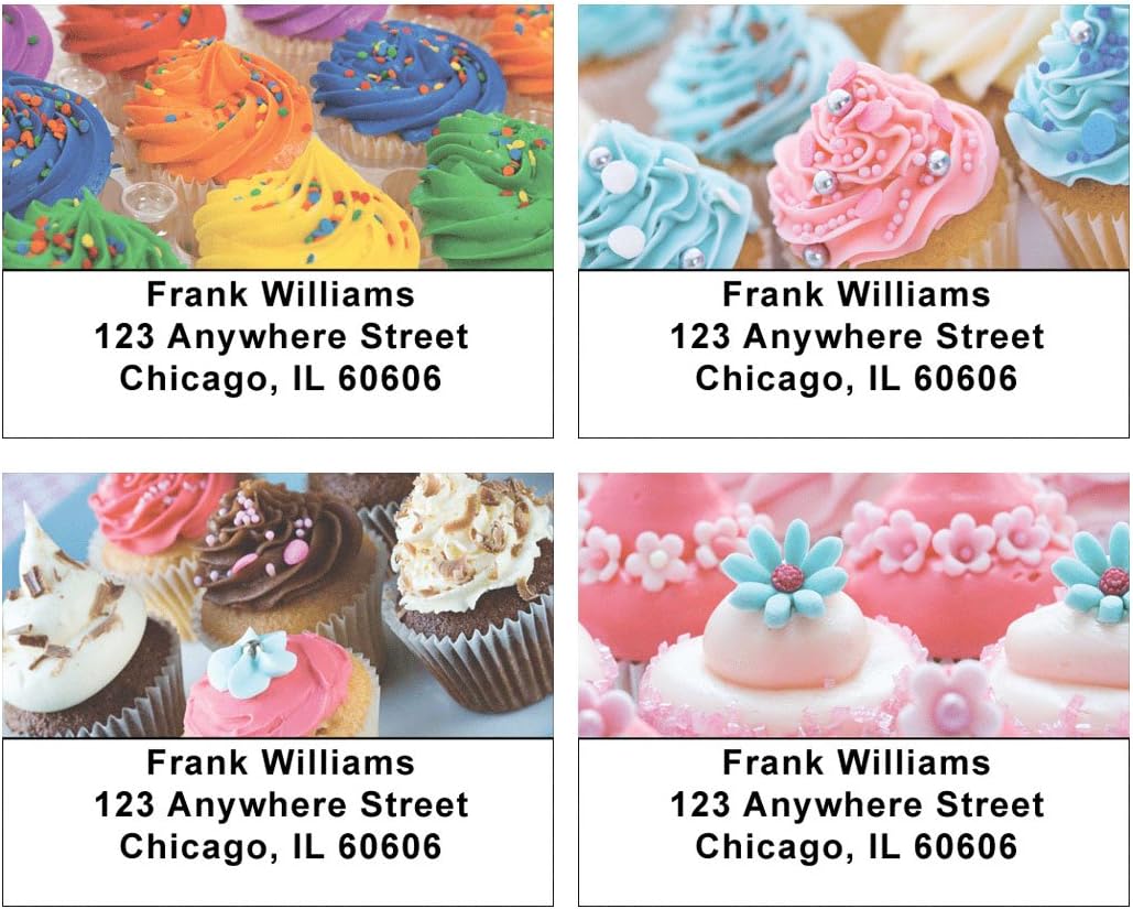 Colorful Cupcakes Address Labels