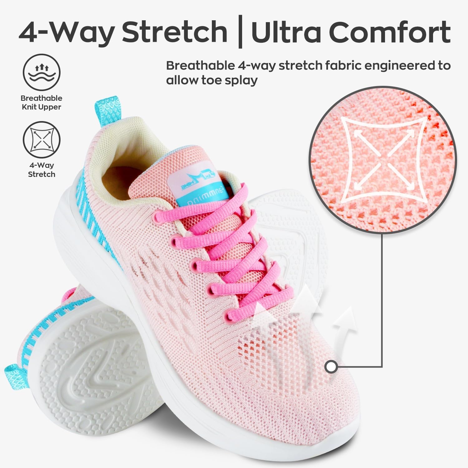 FANMMINGWomen’s Lightweight Walking Shoes with Arch Support, Breathable Mesh Sneakers, Cushioned Insole, Athletic Casual Shoes for Daily Wear - Image 6