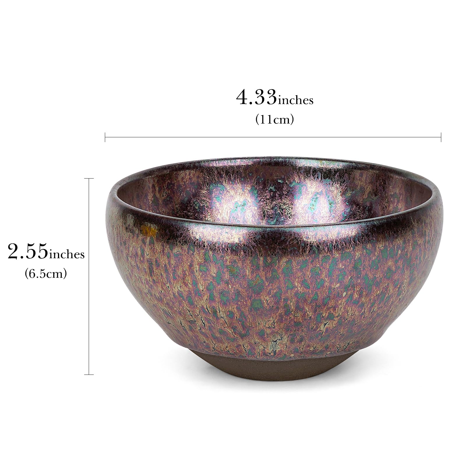 Linkidea Bol de rasage en céramique, bol de savon de rasage humide à flux irrégulier naturel fabriqué à la main, bol de rasage exquis pour homme, cadeau pour hommes (Violet)