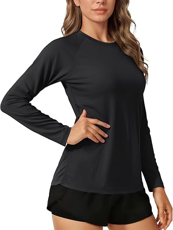 TACVASEN Womens Long Sleeve Sun Shirts UPF 50+ Quick Dry Workout Swim Tops