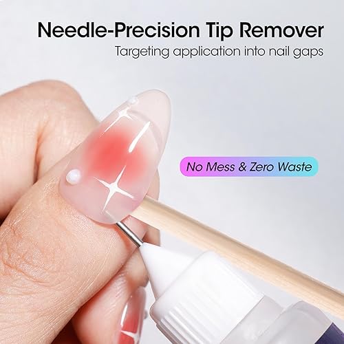 Miniatura 3 de Gellen Removedor de uñas a presión, removedor de pegamento de uñas Pinpoint de 2.03 onzas líquidas, removedor de pegamento de uñas de gel suave sin