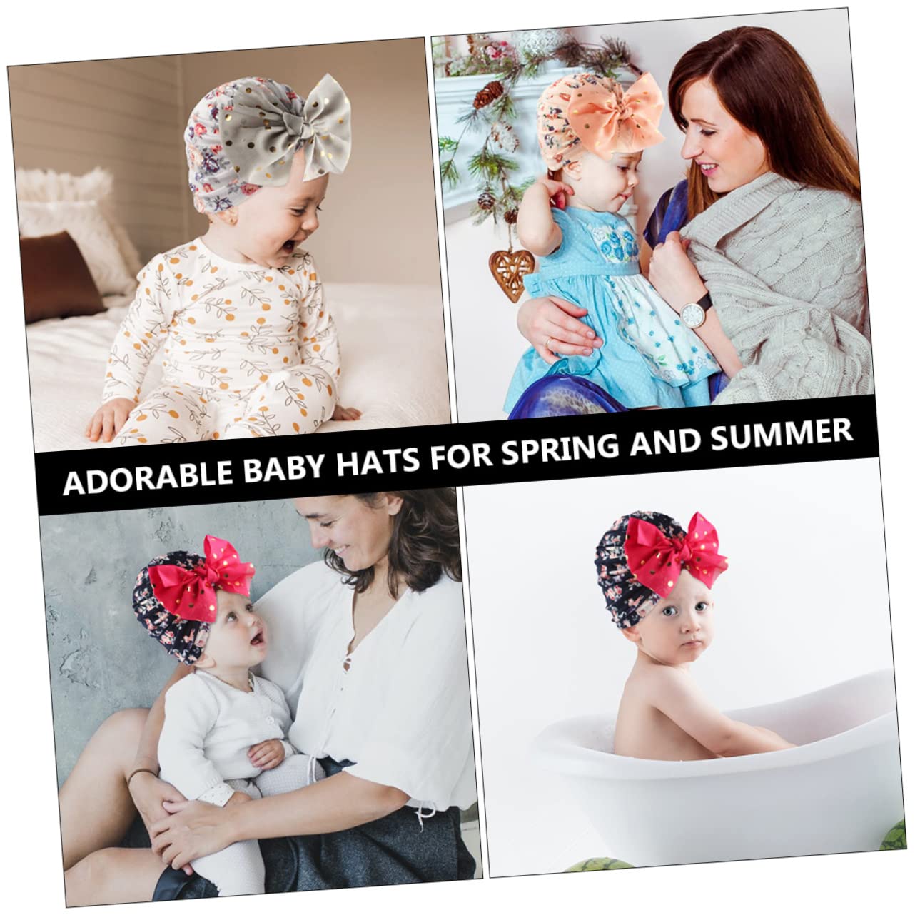 Beavorty Gorro Turbante para Bebés Accesorios De Fotografía para Recién Nacidos para Cumpleaños Y Ocasiones Especiales