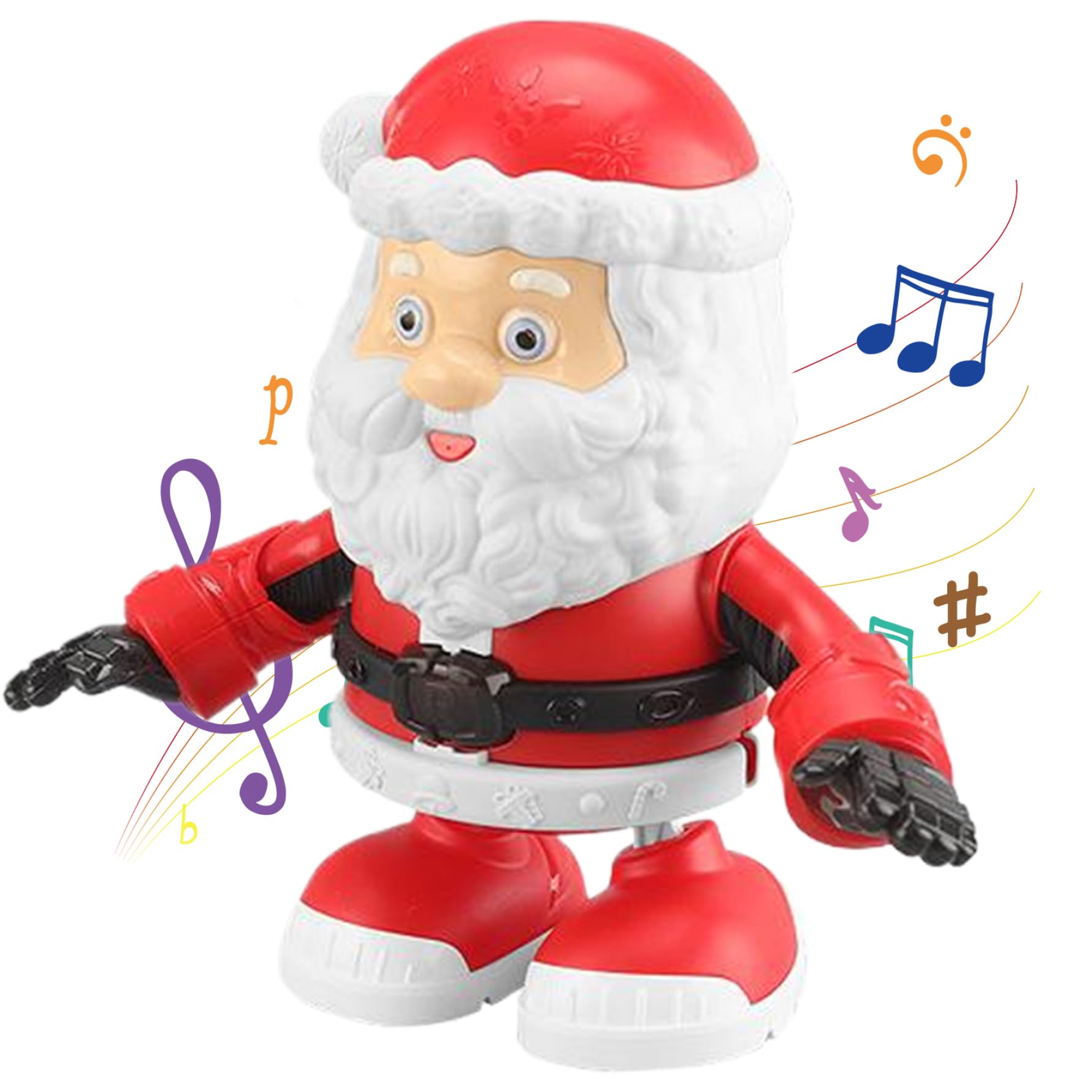 CAKEEYUM Dancing Santa with Music and Lights Interactive Twerking Santa with Agile Dance Moves Easy Setup Electric Moving Christmas Toys for Kids