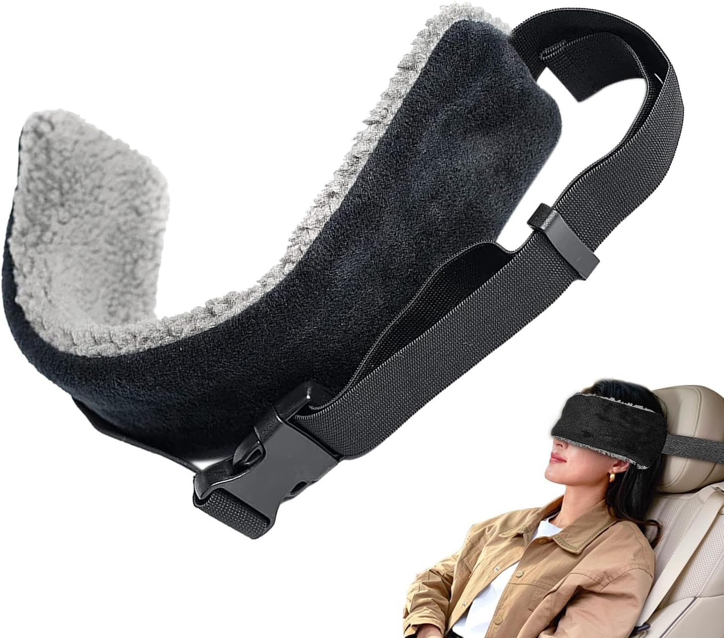 Travel Pillow Alternative | Adjustable Heads Support Strap for Airplanes | Airplane Heads Straps and Car Heads Support Band | Comfort Heads & Neck Support for Airplanes & Cars Sleeping Adults Kids