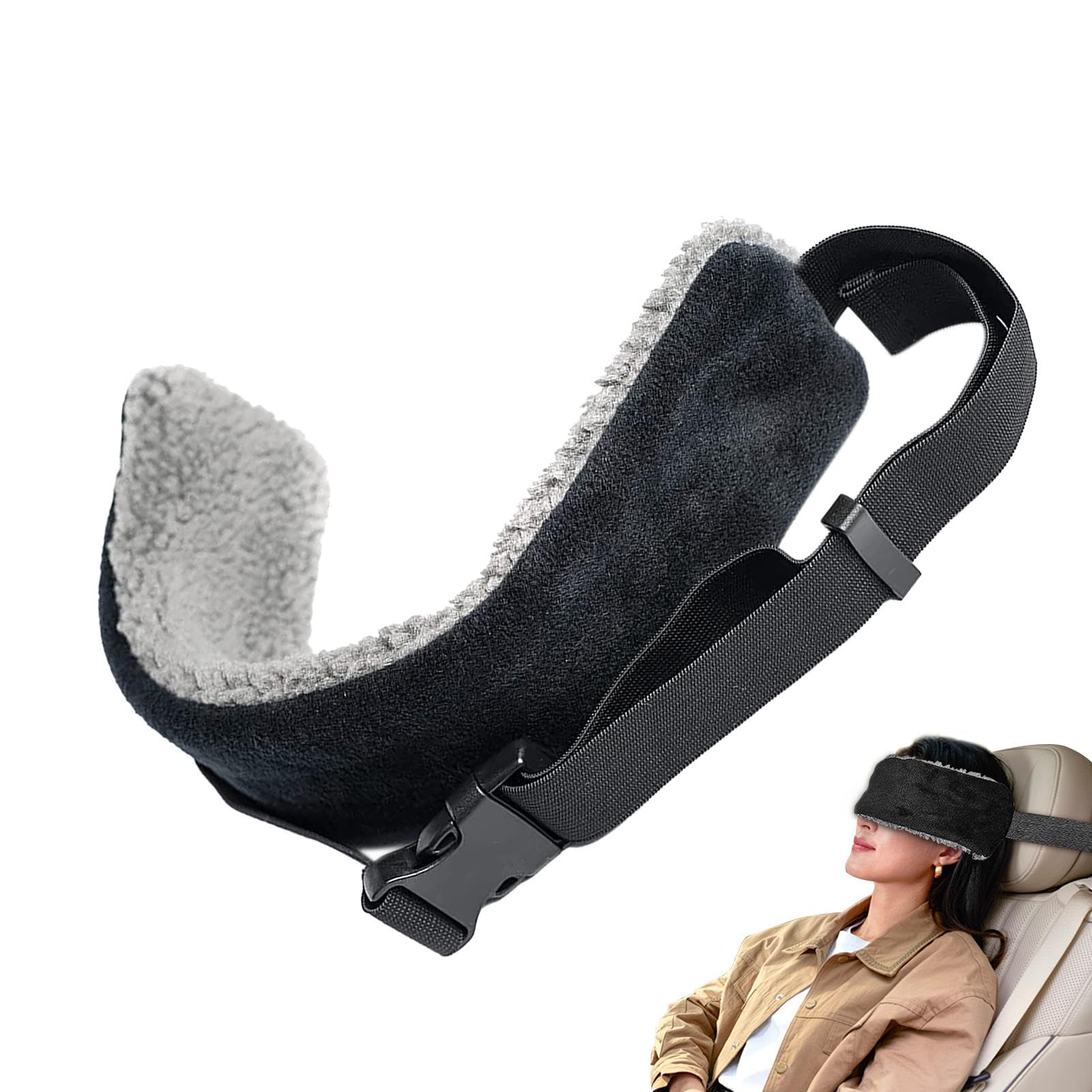 Travel Pillow Alternative | Adjustable Heads Support Strap for Airplanes | Airplane Heads Straps and Car Heads Support Band | Comfort Heads & Neck Support for Airplanes & Cars Sleeping Adults Kids