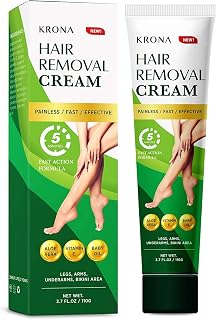 Hair Removal Cream for Women and Men. Hair removal cream for pubic hair, private areas, the body, legs, and underarms; depilatory cream; skin-friendly and painless flawless hair remover cream