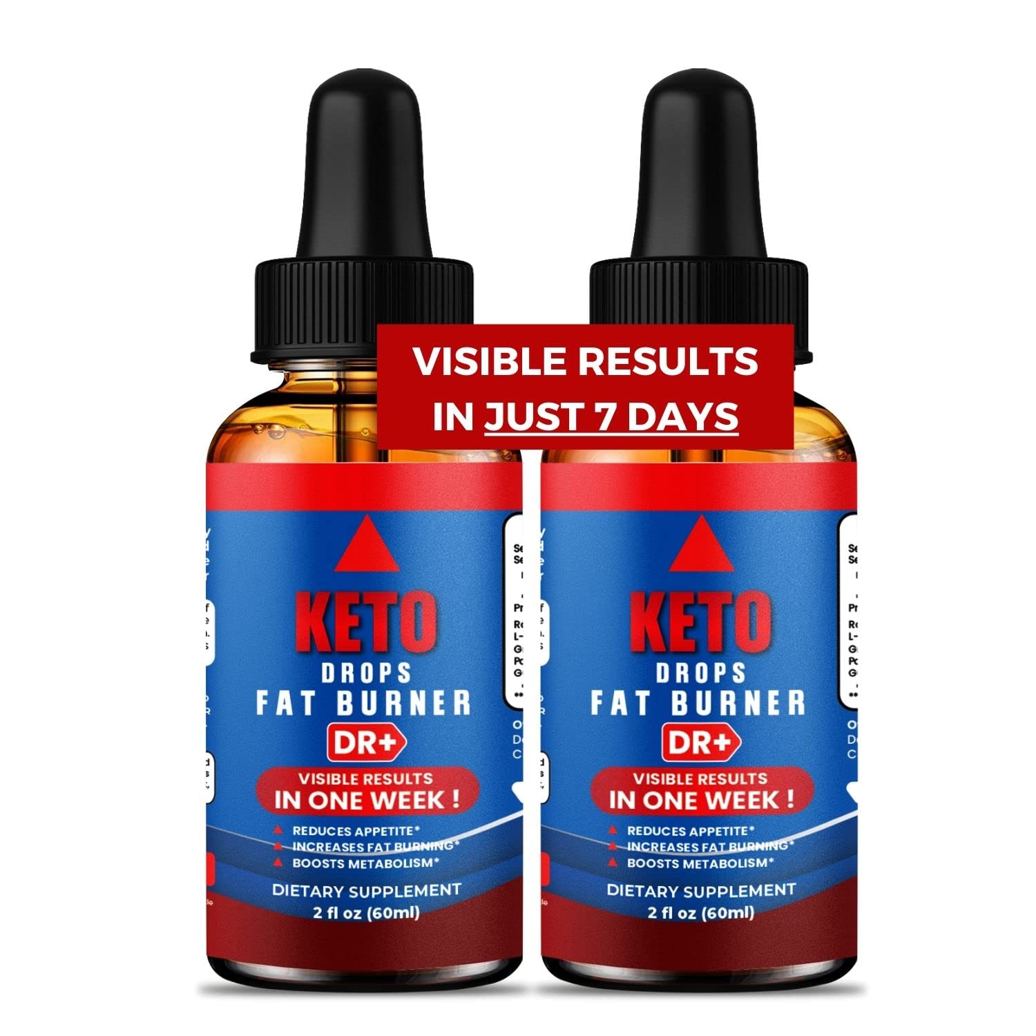 Keto Drops - Manage Cravings and Boost Energy - Keto Diet - Intermitted Fasting - Ketogenic Diet Supplement, with Natural Supplement with Magnesium - Made in USA - Pack of 2-2oz (60ml Each)